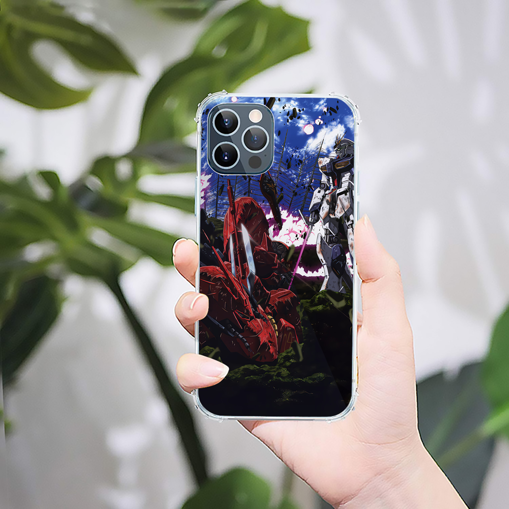 （画像用） 機動戦士ガンダム Mobile Suit Gundam 【iPhone 12シリーズ対応】透明スマホケース（クリアソフトケース）